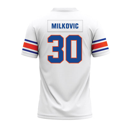 Boise State - NCAA Football : Wyatt Milkovic - White Premium Football Jersey