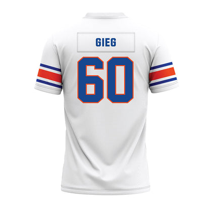 Boise State - NCAA Football : Spencer Gieg - White Premium Football Jersey