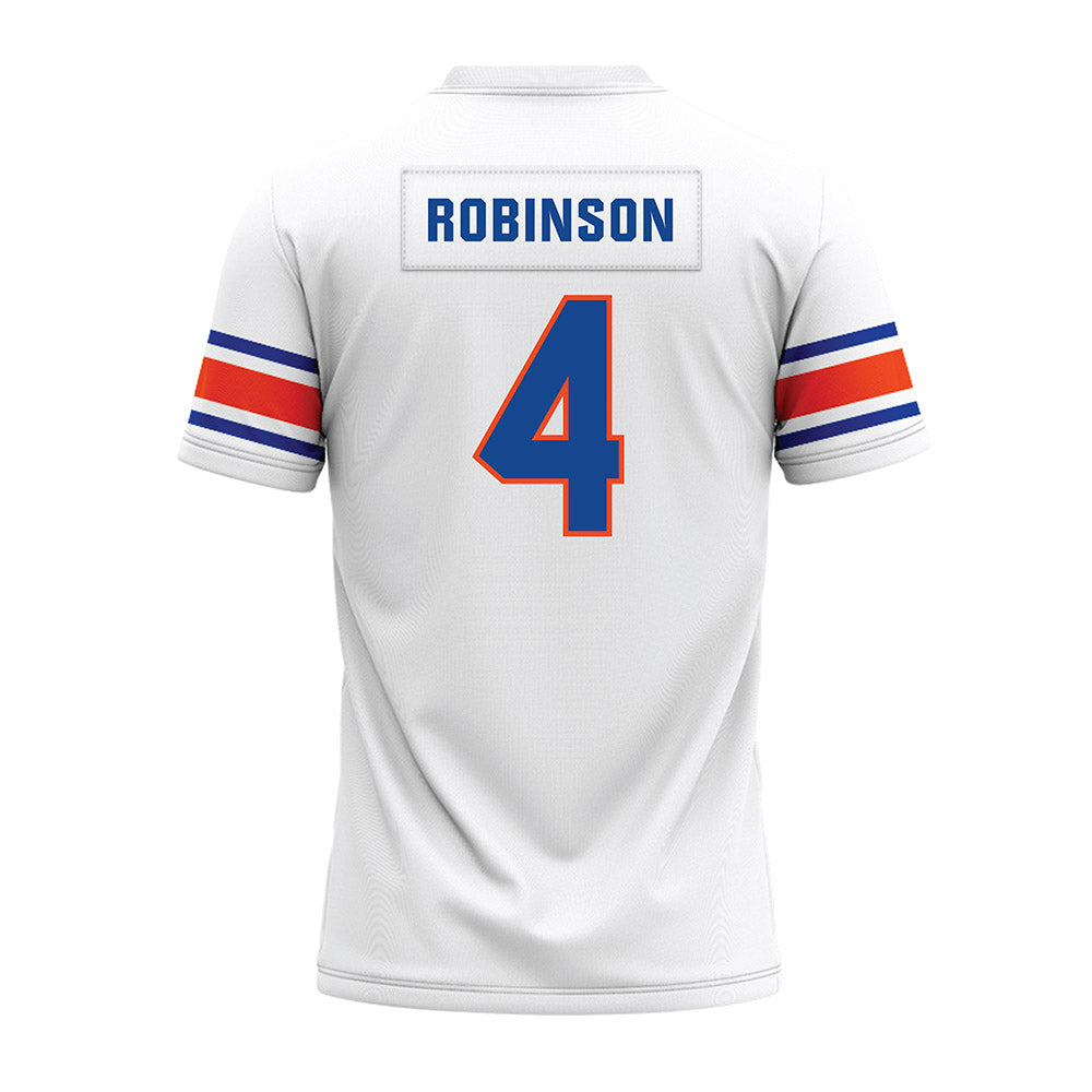 Boise State - NCAA Football : Rodney Robinson - White Premium Football Jersey