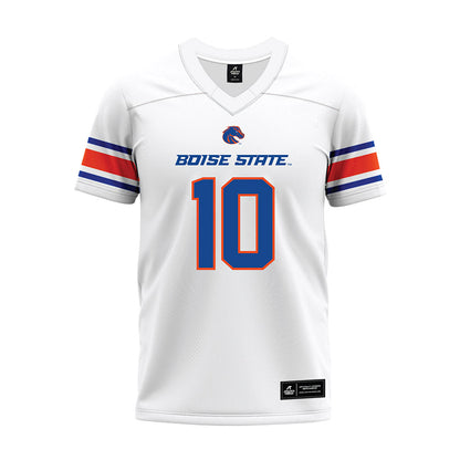 Boise State - NCAA Football : Derek Ganter Jr. - White Premium Football Jersey-0