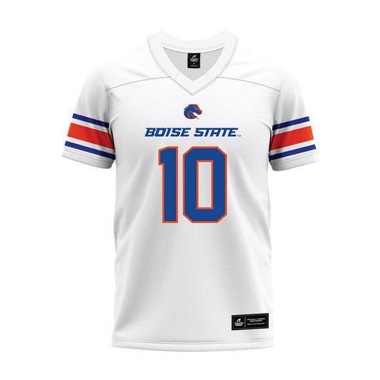 Boise State - NCAA Football : Derek Ganter Jr. - White Premium Football Jersey-0