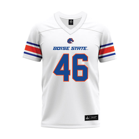 Boise State - NCAA Football : Carter Kuchenbuch - White Premium Football Jersey-0