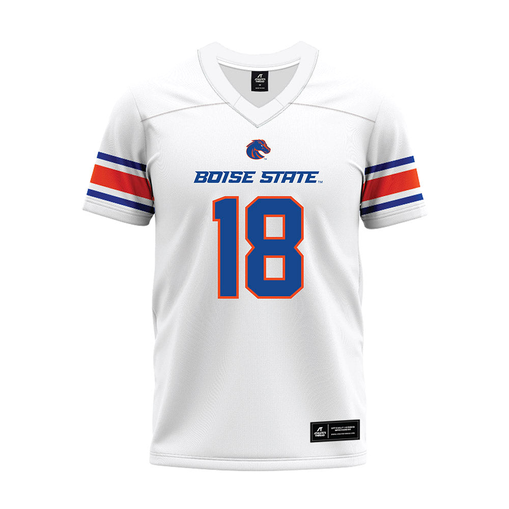 Boise State - NCAA Football : Gabe Tahir - White Premium Football Jersey