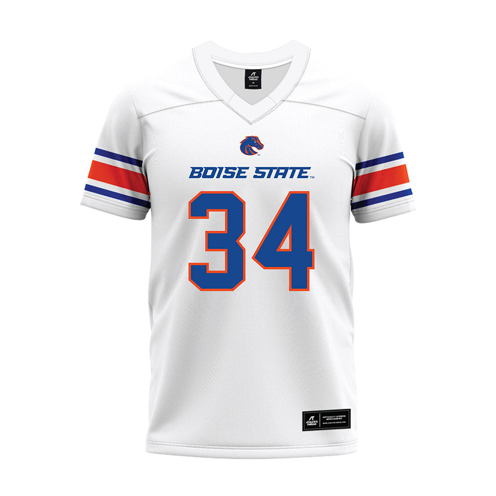 Boise State - NCAA Football : Alexander Teubner - White Premium Football Jersey