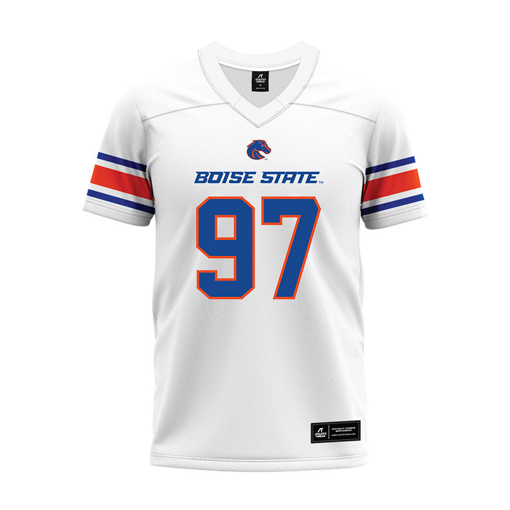 Boise State - NCAA Football : Hayden Hanks - White Premium Football Jersey