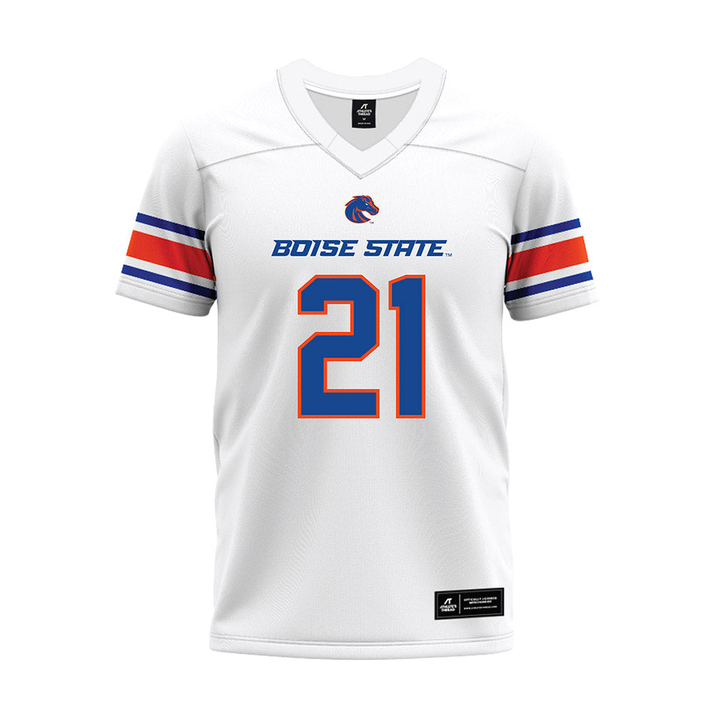 Boise State - NCAA Football : Zion Washington - White Premium Football Jersey