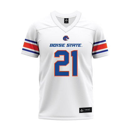 Boise State - NCAA Football : Zion Washington - White Premium Football Jersey