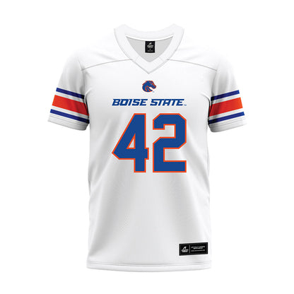 Boise State - NCAA Football : Mason Hutton - White Premium Football Jersey