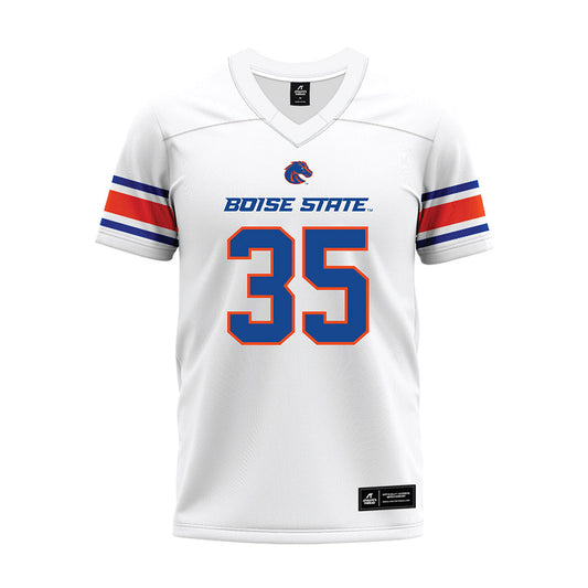 Boise State - NCAA Football : Jonah Dalmas - White Premium Football Jersey