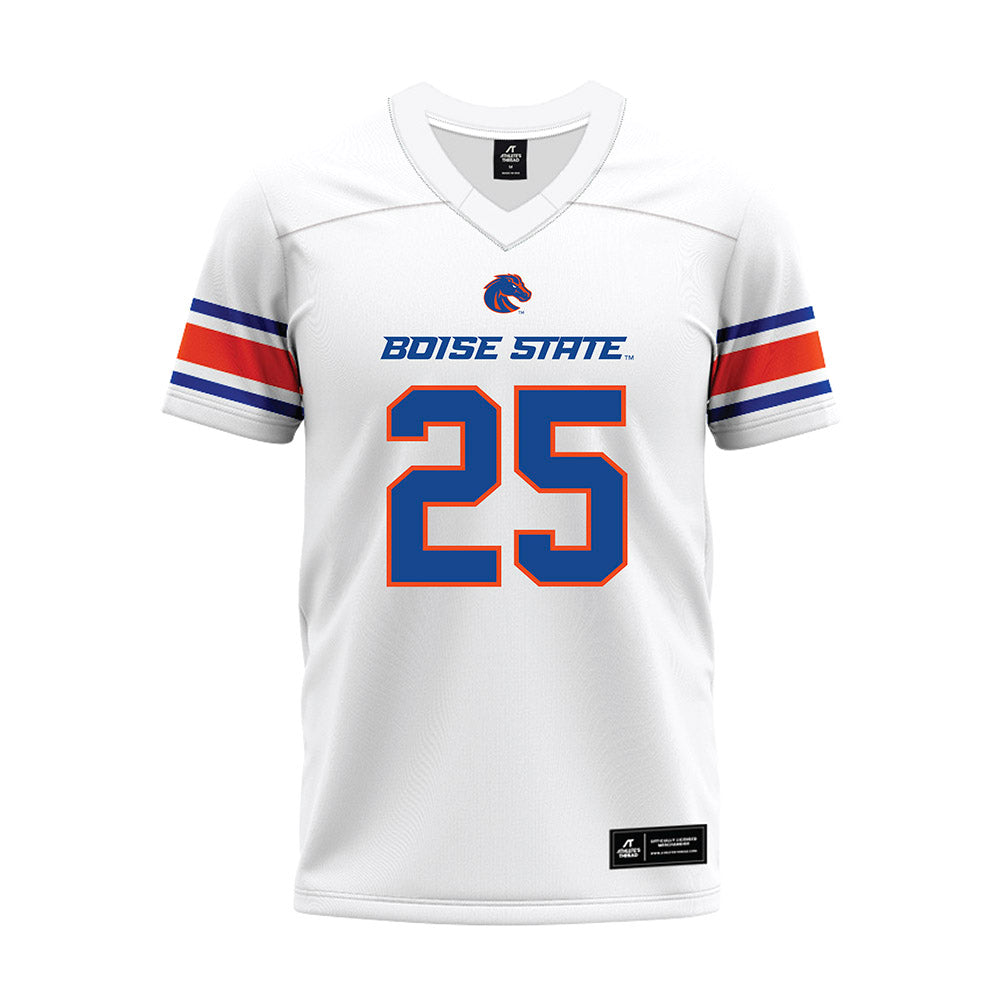 Boise State - NCAA Football : Quinton Brown - White Premium Football Jersey-0