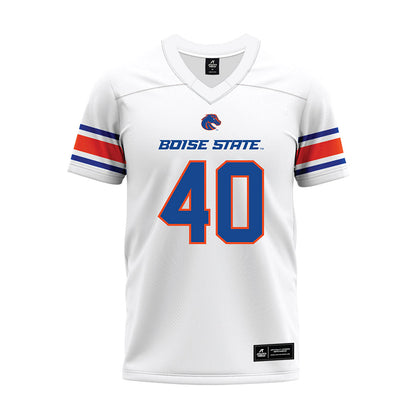 Boise State - NCAA Football : Ryker Clinger - White Premium Football Jersey