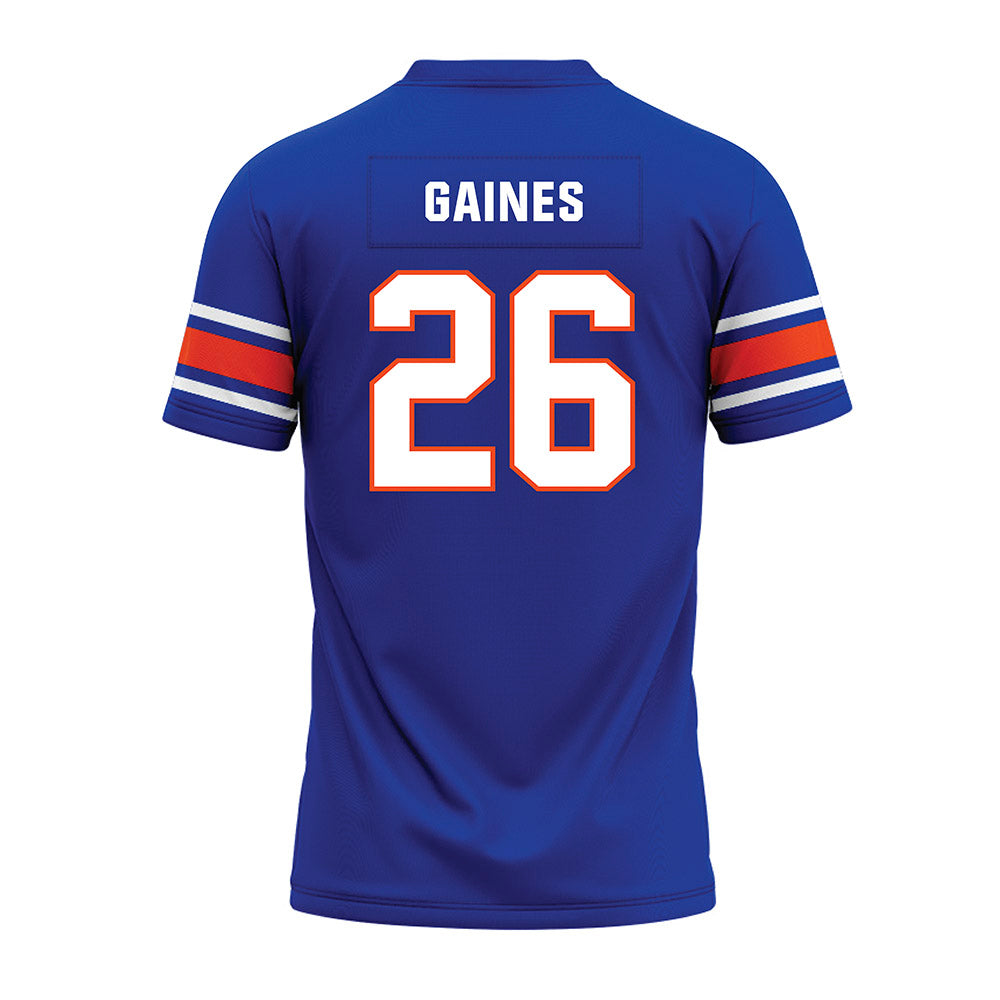 Boise State - NCAA Football : Sire Gaines - Blue Premium Football Jersey