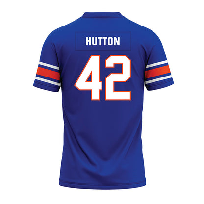 Boise State - NCAA Football : Mason Hutton - Blue Premium Football Jersey