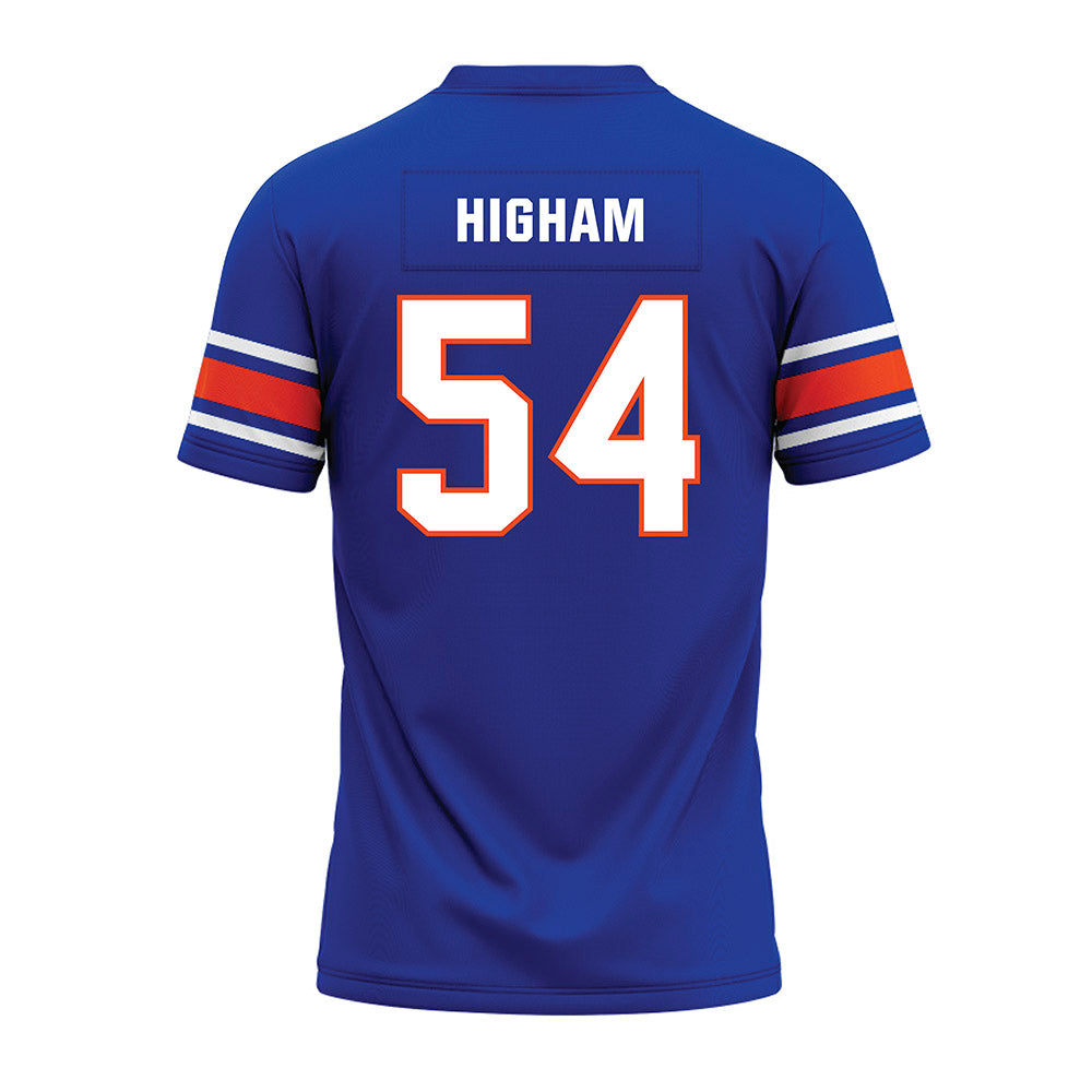 Boise State - NCAA Football : Hunter Higham - Blue Premium Football Jersey-1