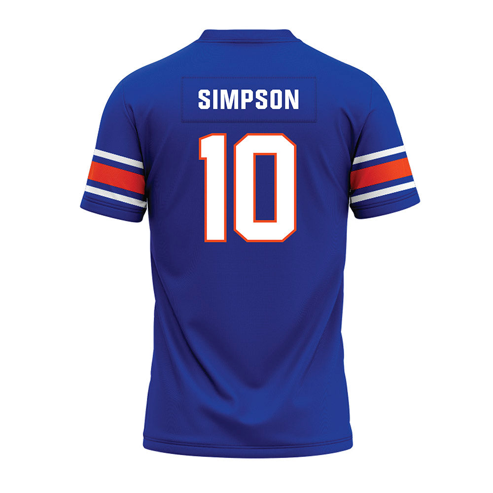 Boise State - NCAA Football : Andrew Simpson - Blue Premium Football Jersey