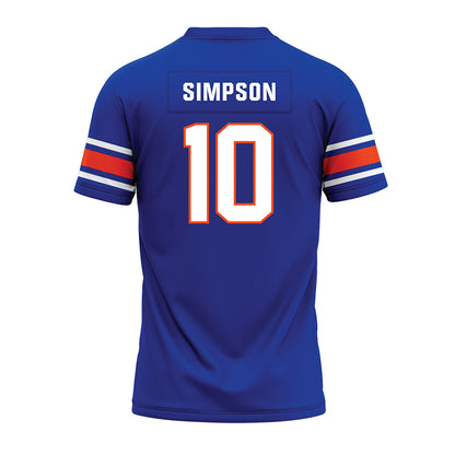 Boise State - NCAA Football : Andrew Simpson - Blue Premium Football Jersey