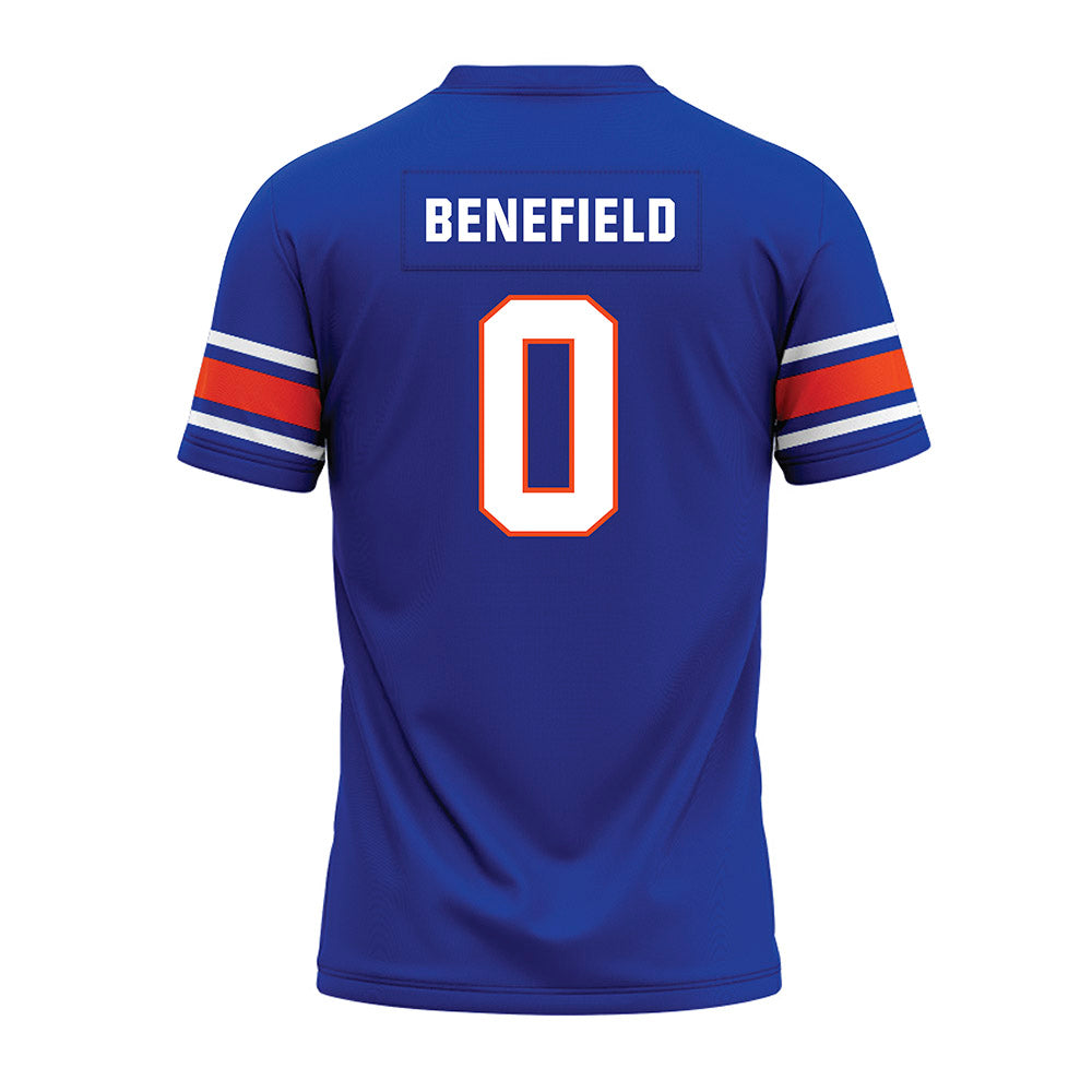 Boise State - NCAA Football : Ty Benefield - Blue Premium Football Jersey
