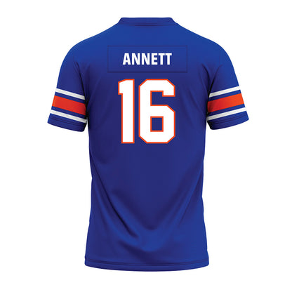 Boise State - NCAA Football : Kaleb Annett - Blue Premium Football Jersey