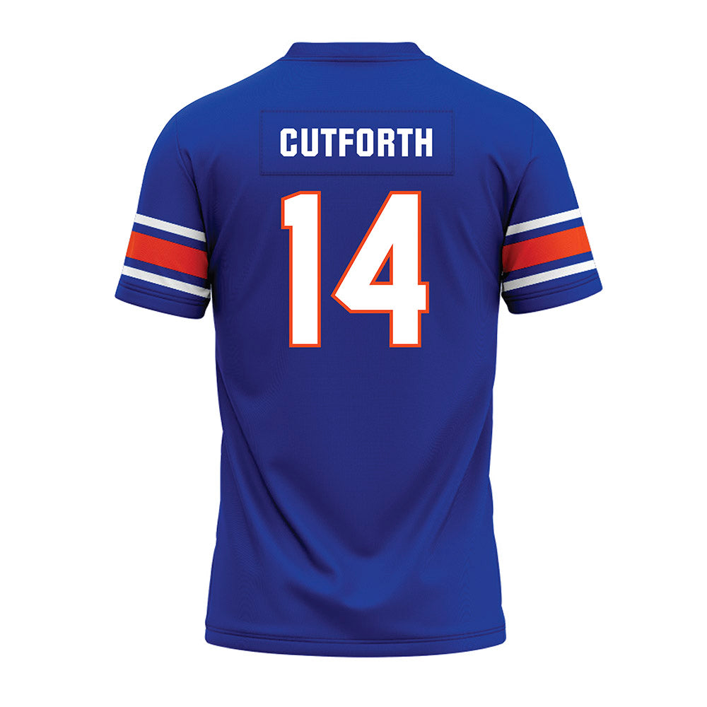 Boise State - NCAA Football : Max Cutforth - Blue Premium Football Jersey