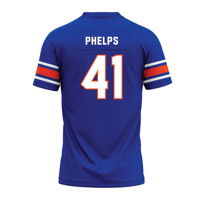 Boise State - NCAA Football : Boen Phelps - Blue Premium Football Jersey