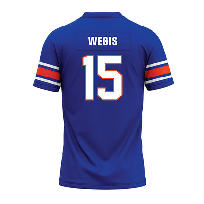 Boise State - NCAA Football : Tyler Wegis - Blue Premium Football Jersey