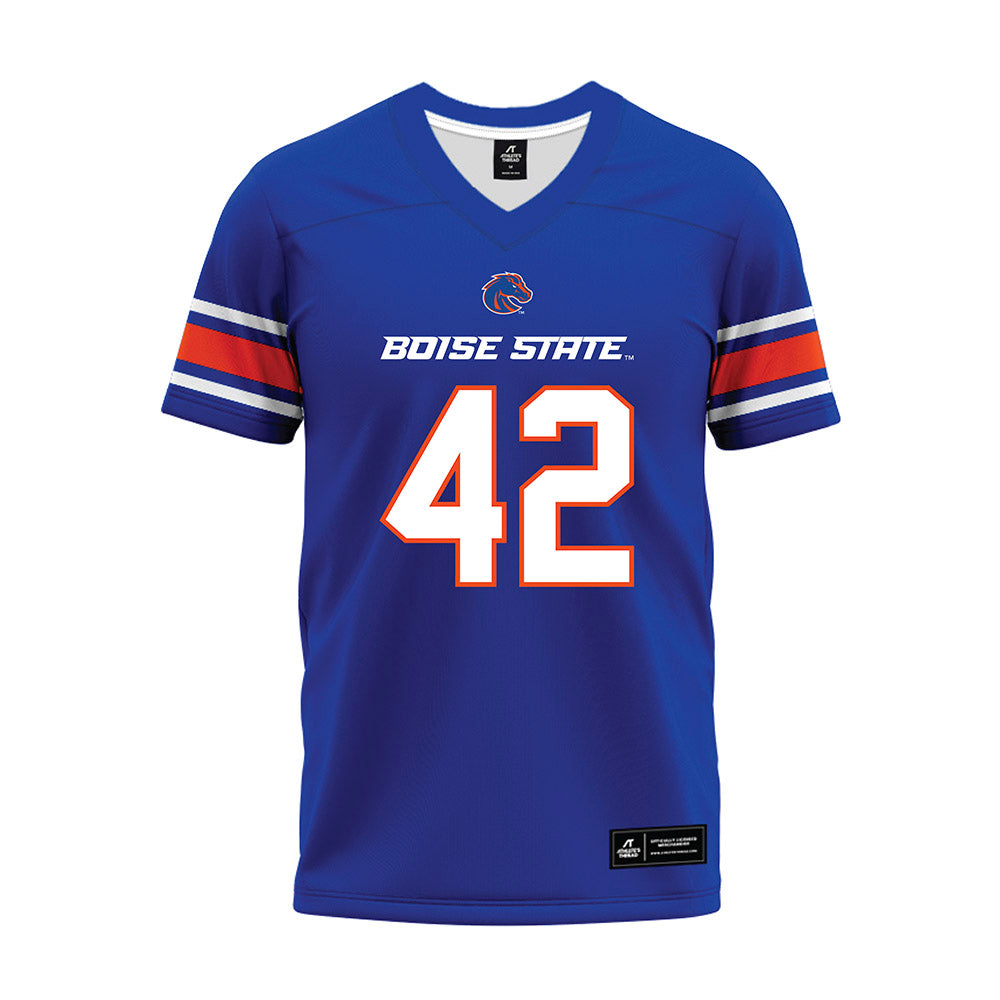 Boise State - NCAA Football : Mason Hutton - Blue Premium Football Jersey