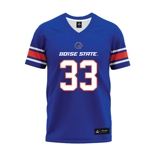 Boise State - NCAA Football : Josiah Alanis - Blue Premium Football Jersey-0
