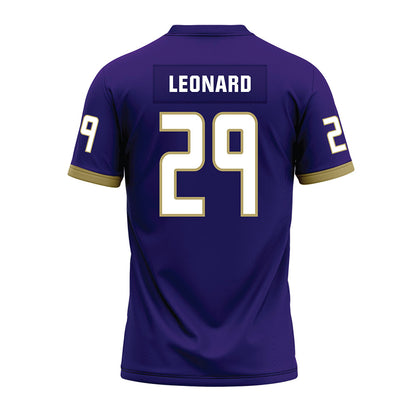 JMU - NCAA Football : Tre Leonard - Purple Premium Football Jersey-1