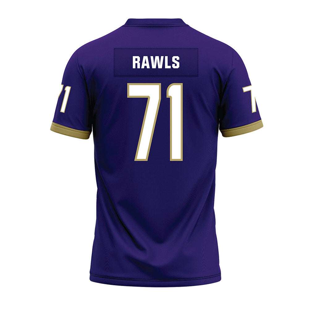 JMU - NCAA Football : Deacon Rawls - Purple Premium Football Jersey-1