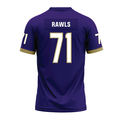 JMU - NCAA Football : Deacon Rawls - Purple Premium Football Jersey-1