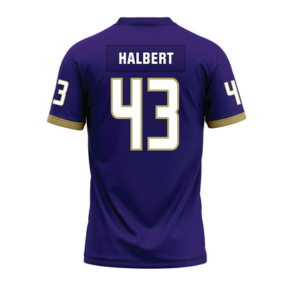 JMU - NCAA Football : Miles Halbert - Purple Premium Football Jersey-1
