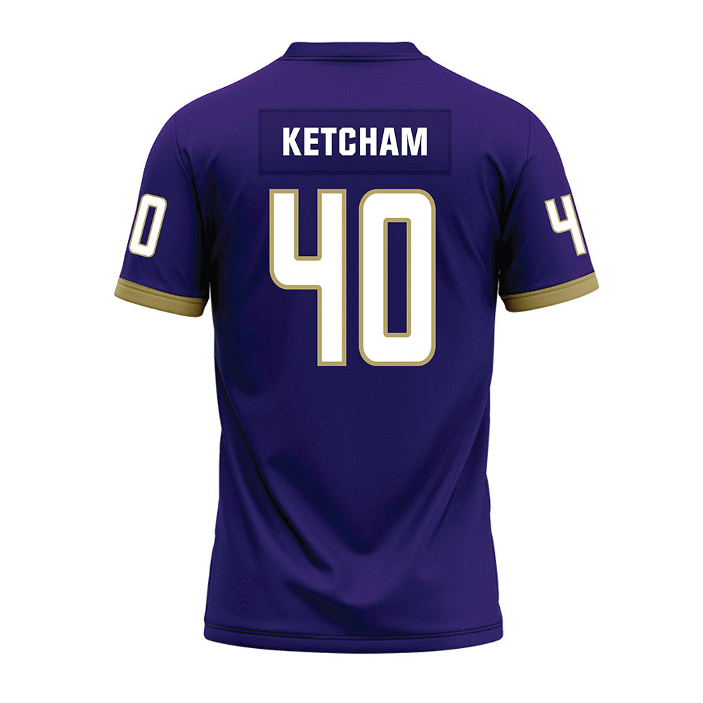 JMU - NCAA Football : Logan Ketcham - Purple Premium Football Jersey