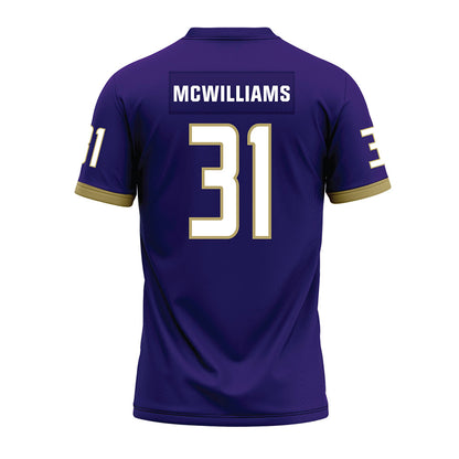 JMU - NCAA Football : Roddrey McWilliams - Purple Premium Football Jersey-1