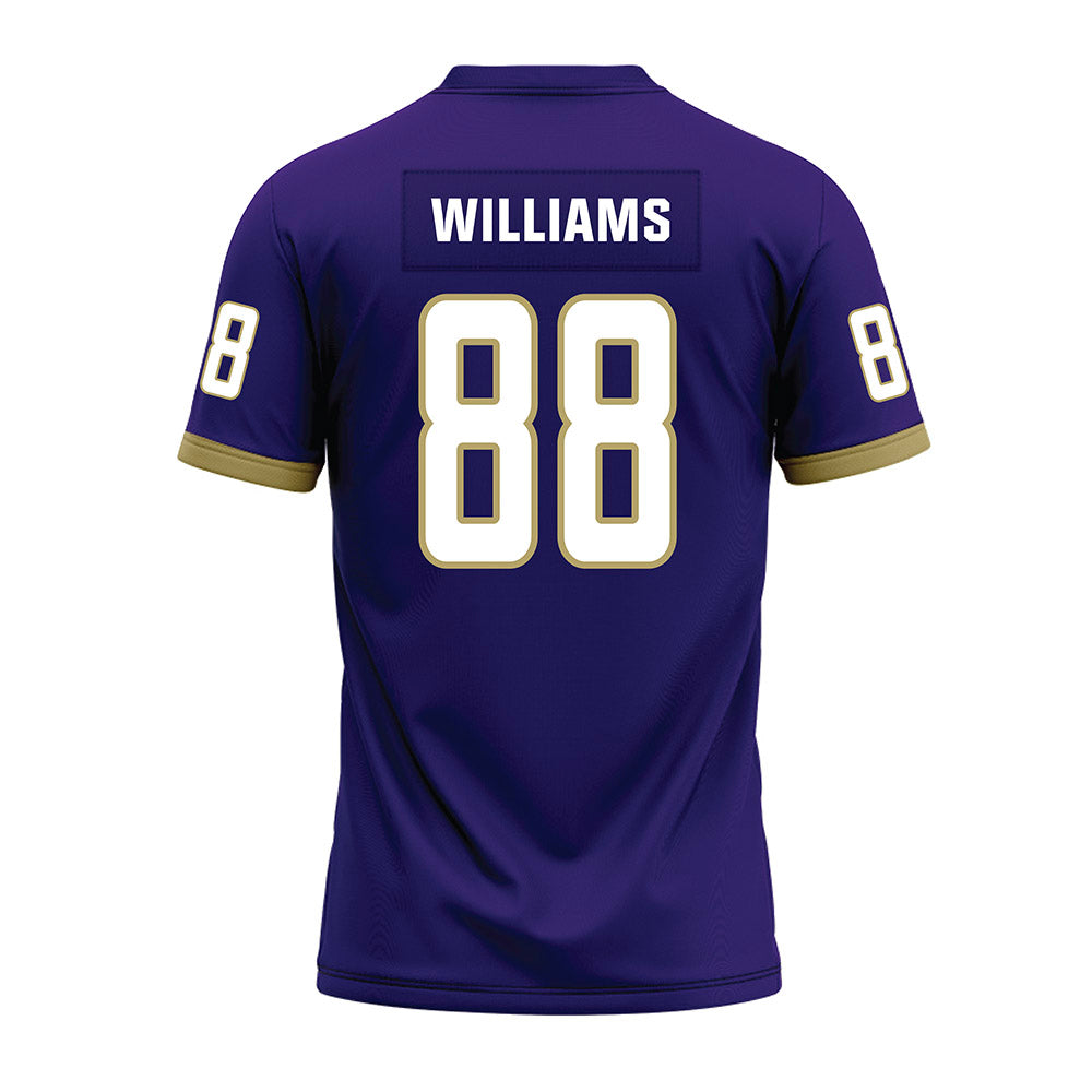 JMU - NCAA Football : Dylan Williams - Purple Premium Football Jersey-1