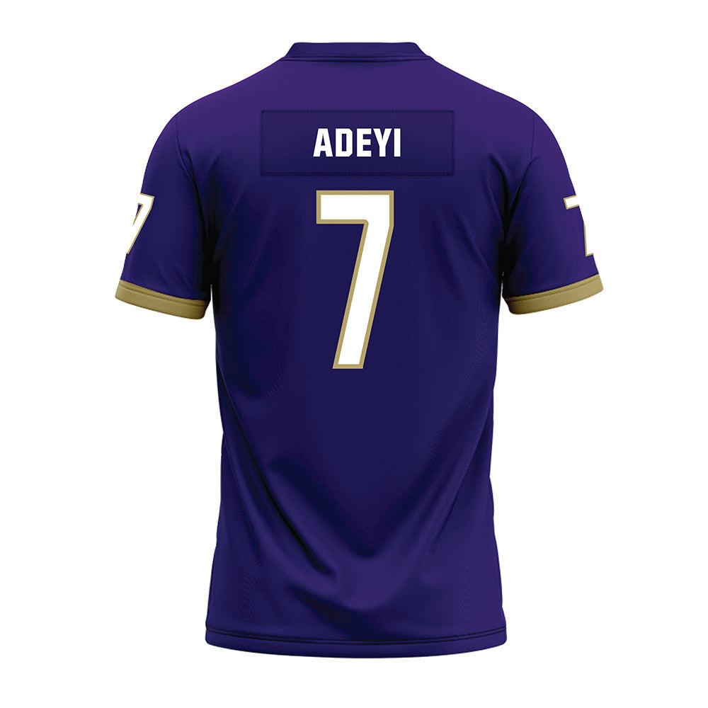 JMU - NCAA Football : Ayo Adeyi - Purple Premium Football Jersey