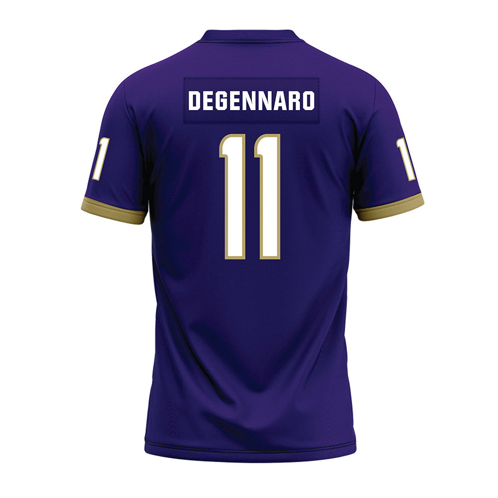 JMU - NCAA Football : Nick DeGennaro - Purple Premium Football Jersey-1