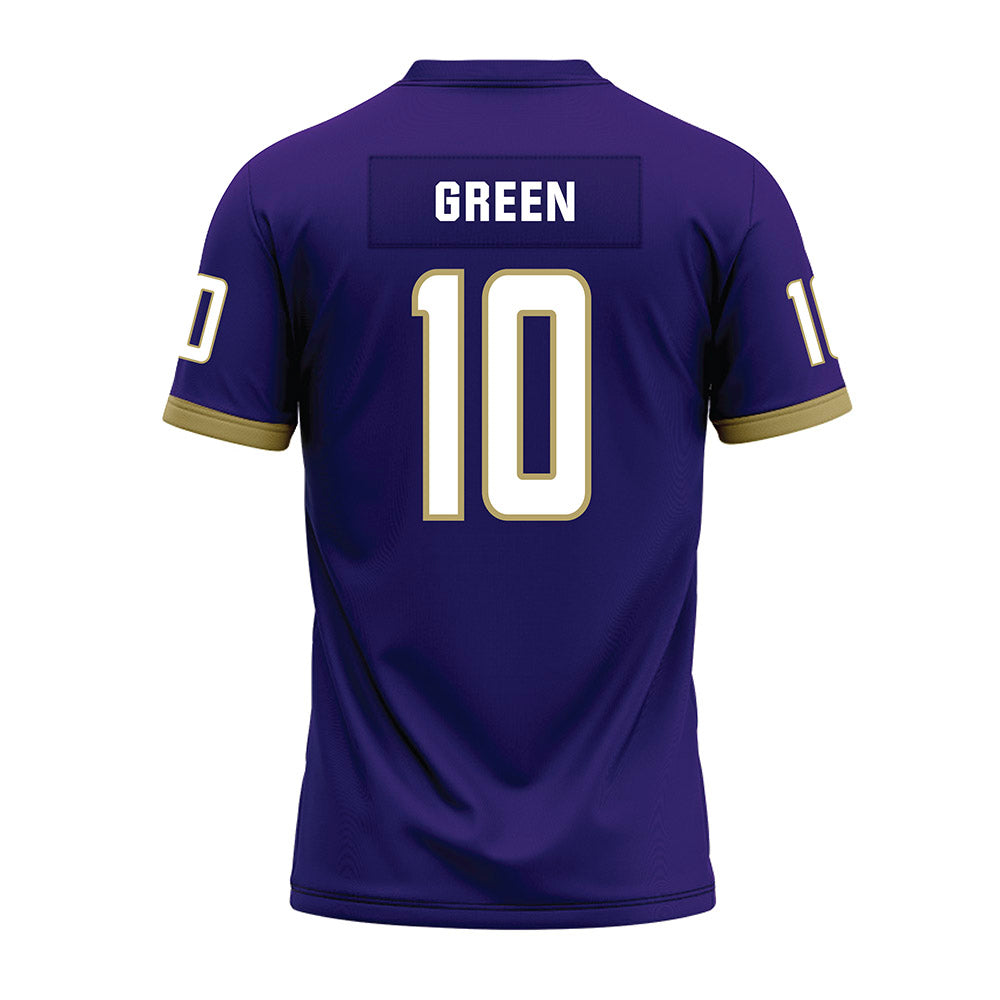 JMU - Football Alumni : Jalen Green - Purple Premium Football Jersey-1