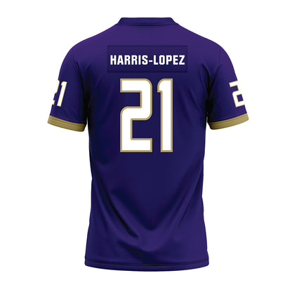 JMU - NCAA Football : Curtis Harris-Lopez - Purple Premium Football Jersey-1