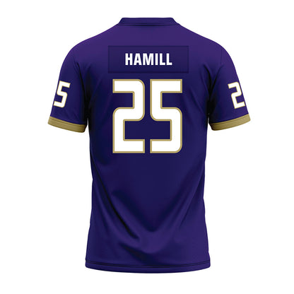 JMU - NCAA Football : Jackson Hamill - Purple Premium Football Jersey-1