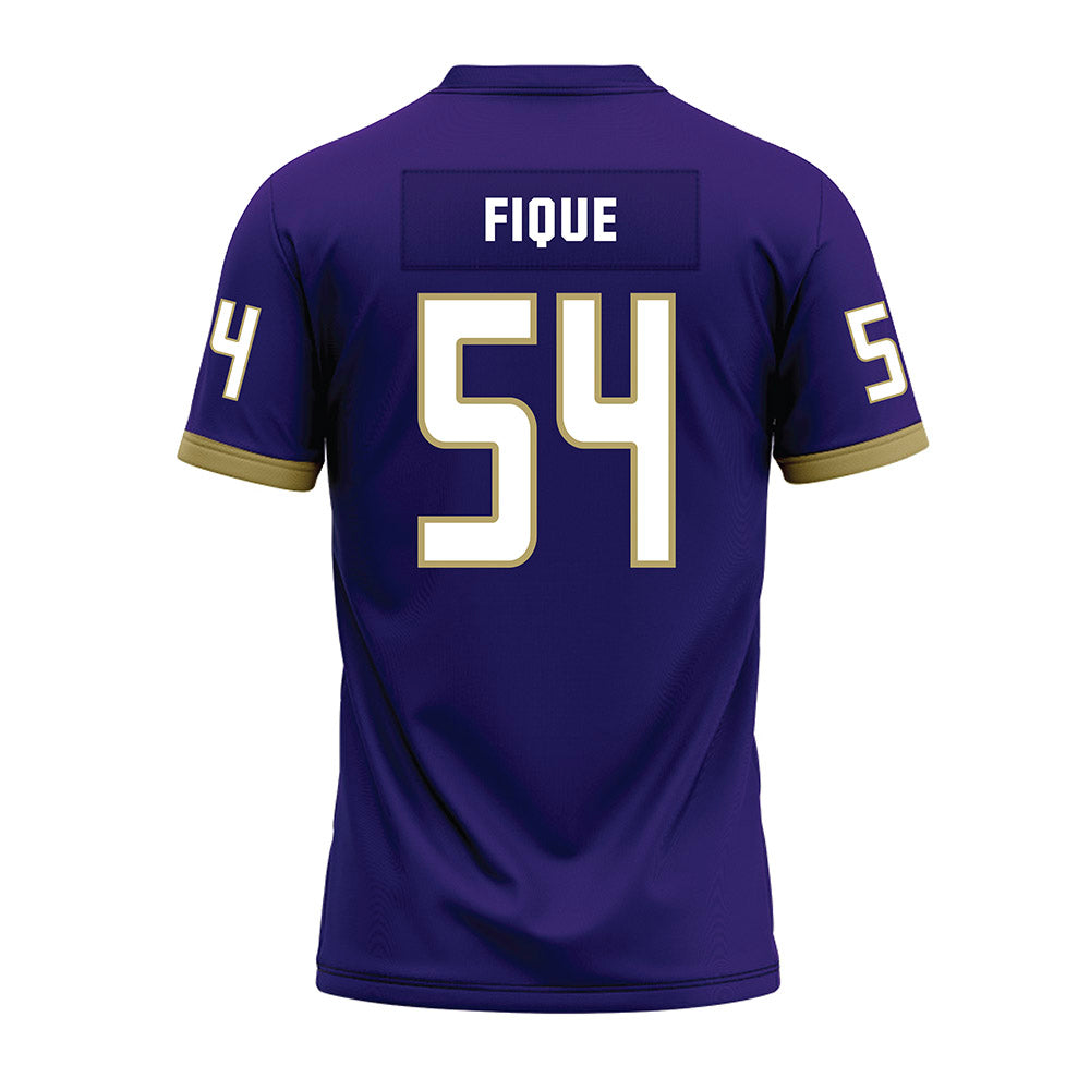 JMU - NCAA Football : Brandon Fique - Purple Premium Football Jersey-1