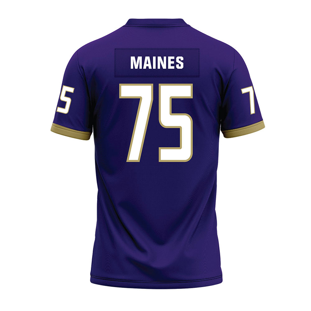 JMU - NCAA Football : Wyatt Maines - Purple Premium Football Jersey-1