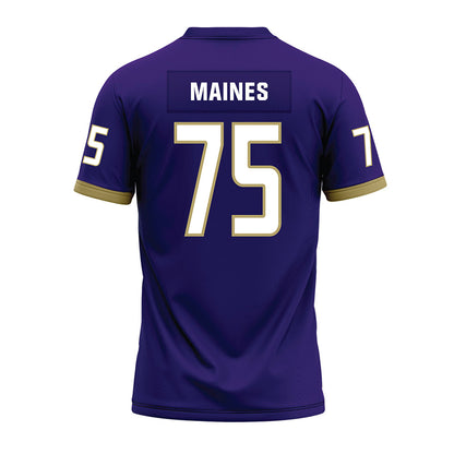 JMU - NCAA Football : Wyatt Maines - Purple Premium Football Jersey-1