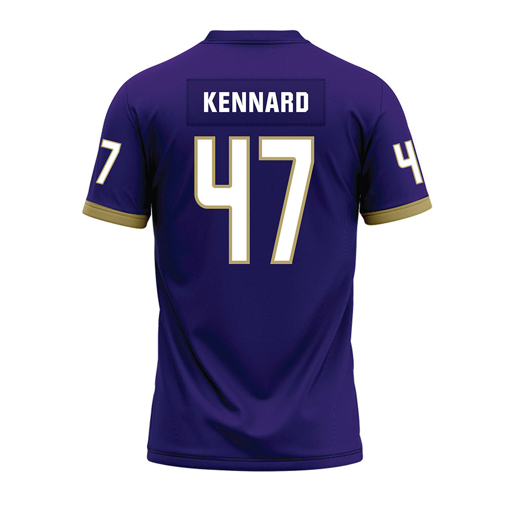 JMU - NCAA Football : Josiah Kennard - Purple Premium Football Jersey-1