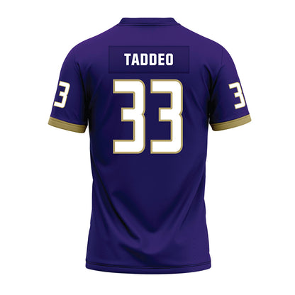 JMU - NCAA Football : Andrew Taddeo - Purple Premium Football Jersey-1