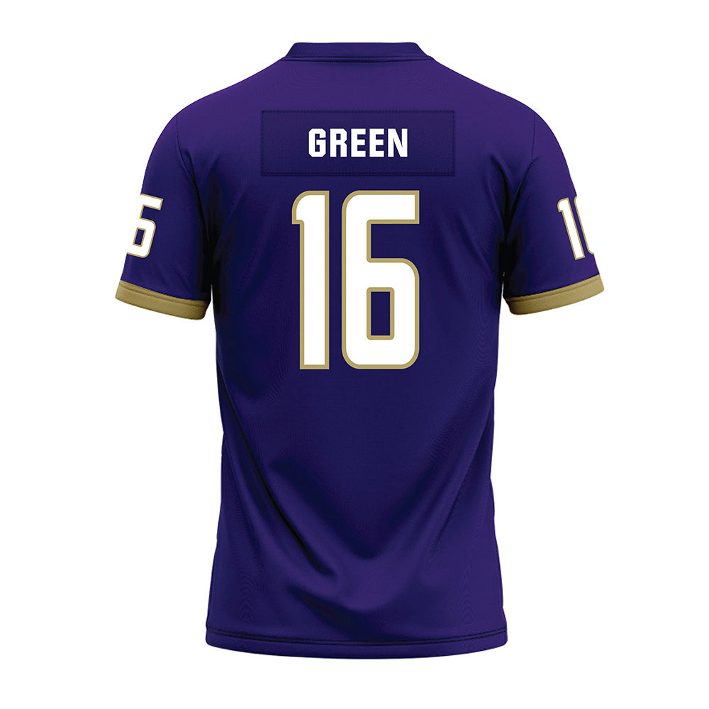 JMU - NCAA Football : Desmond Green - Purple Premium Football Jersey