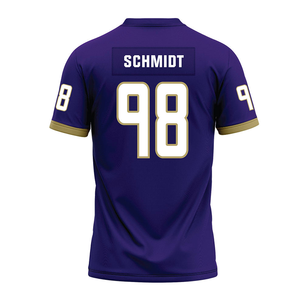 JMU - NCAA Football : Turner Schmidt - Purple Premium Football Jersey-1