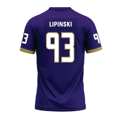  - NCAA Football : Max Lipinski - Purple Premium Football Jersey-1