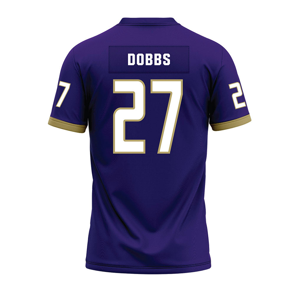 JMU - NCAA Football : Jacob Dobbs - Purple Premium Football Jersey