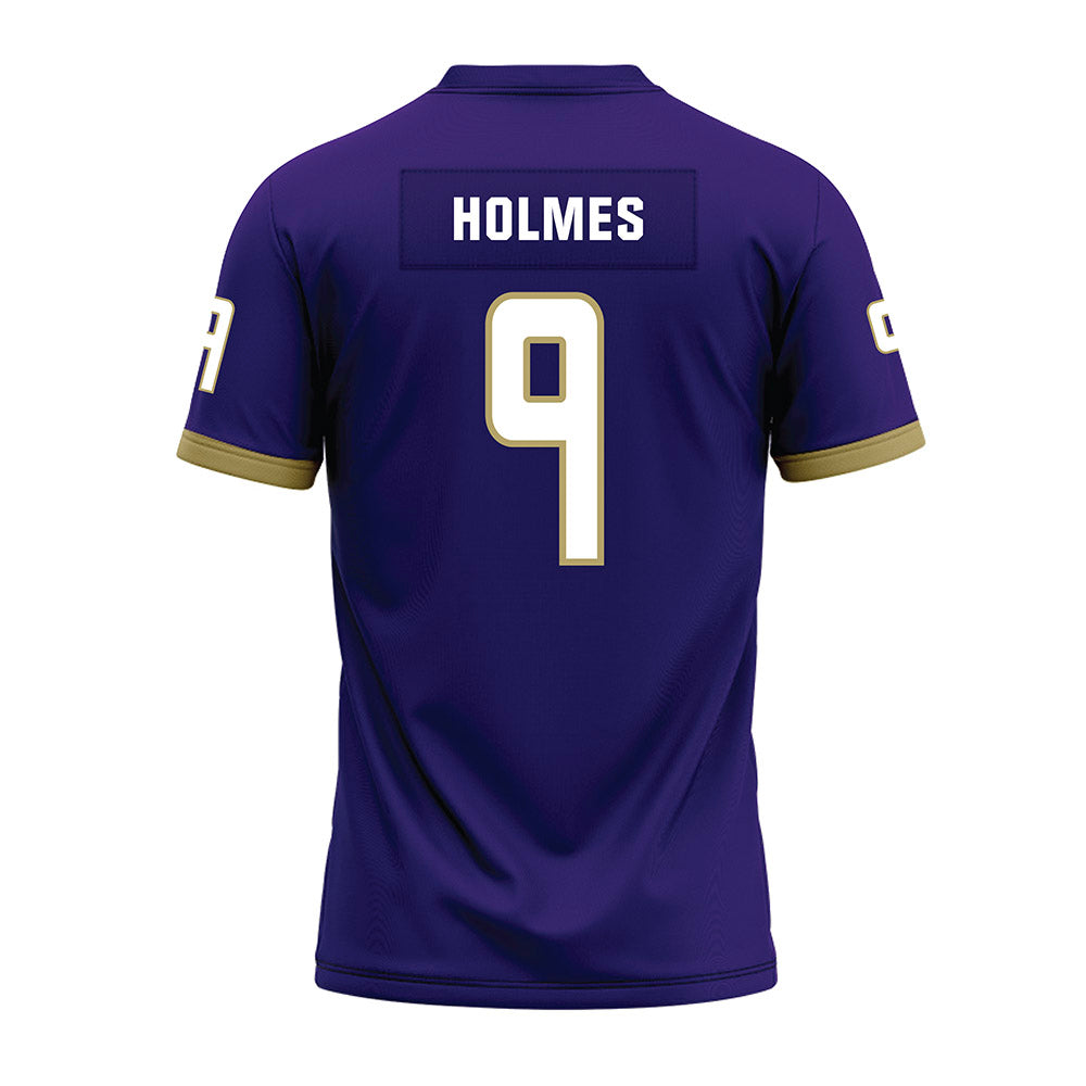 JMU - NCAA Football : Xavier Holmes - Purple Premium Football Jersey-1