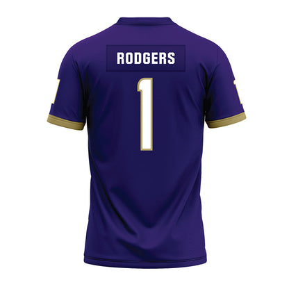 JMU - NCAA Football : Mekhi Rodgers - Purple Premium Football Jersey-1